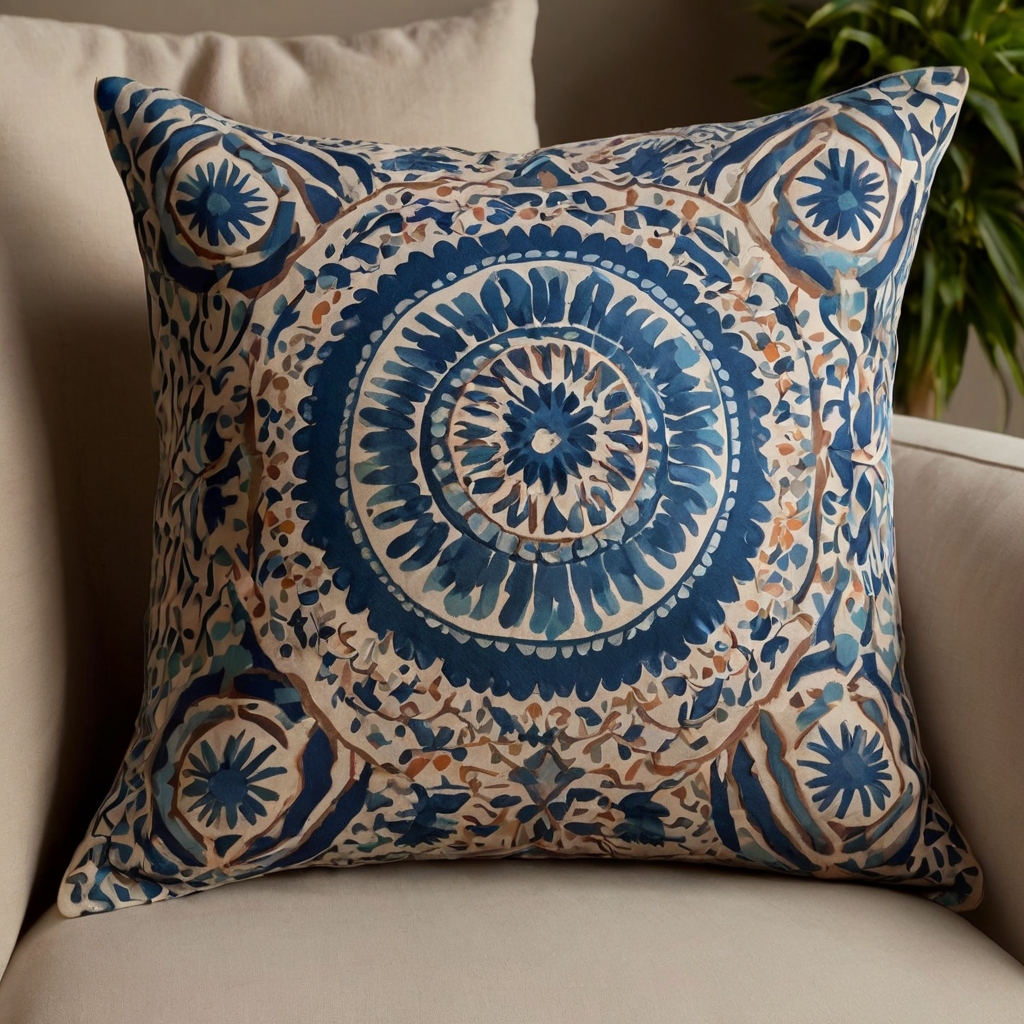 Hand-painted floor pillows bring artistry and personality to your space. Customize with geometric or floral designs for a unique, creative touch.