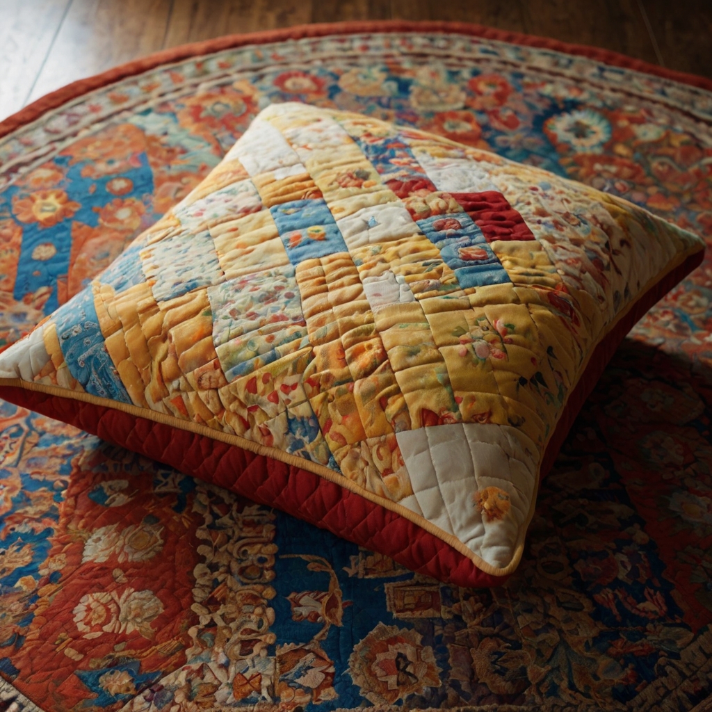 Add playful charm with mismatched quilted pillows in fun patterns and bold colors. A creative way to brighten up any living area.