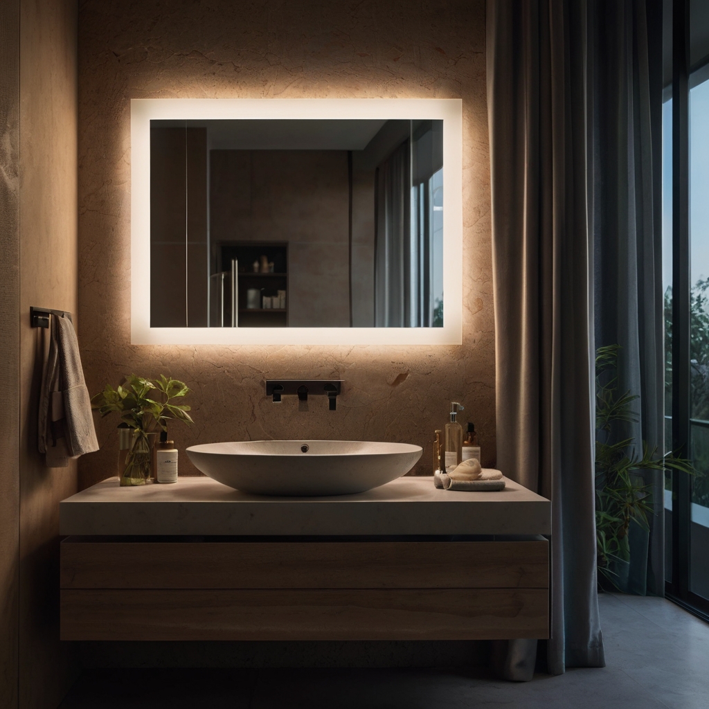 Backlit mirrors add soft, flattering light to your bathroom, ideal for grooming and creating a modern touch.