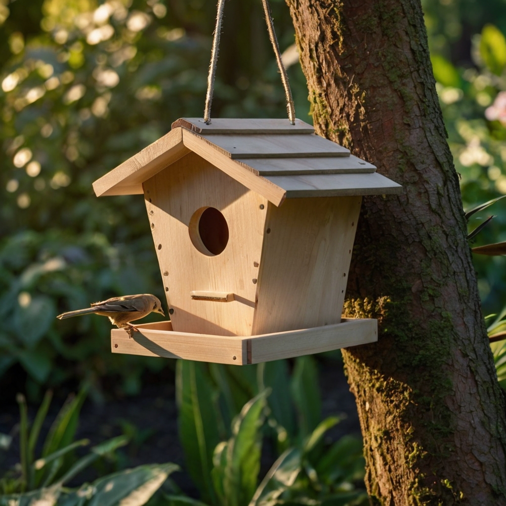 Maximize comfort for both birds and your garden with a birdhouse featuring an integrated feeder. Ideal for creating a serene, inviting outdoor sanctuary!