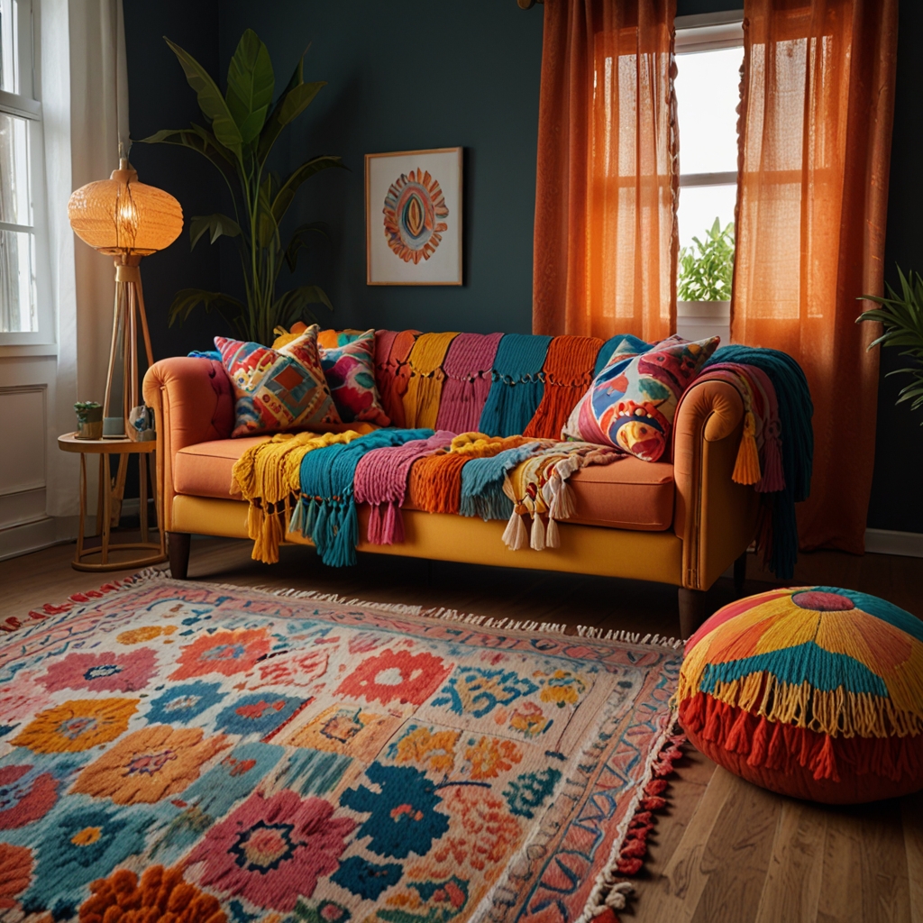 Boho tassel sofa covers bring fun and flair to your home. Ideal for adding a carefree, free-spirited charm to any room.