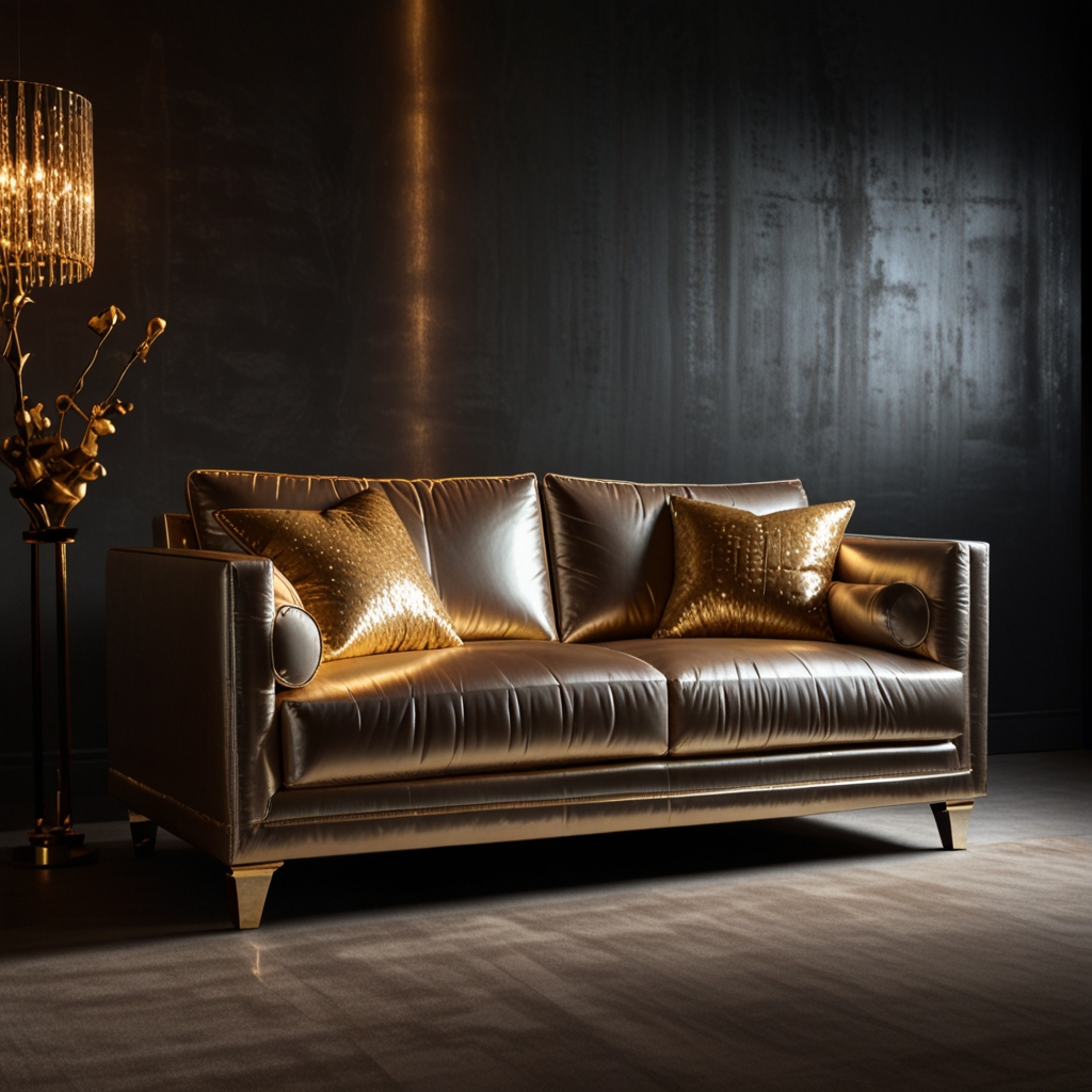 Metallic sofa covers add a glamorous, shiny touch to your furniture. Perfect for adding sophistication and luxury to modern interiors.