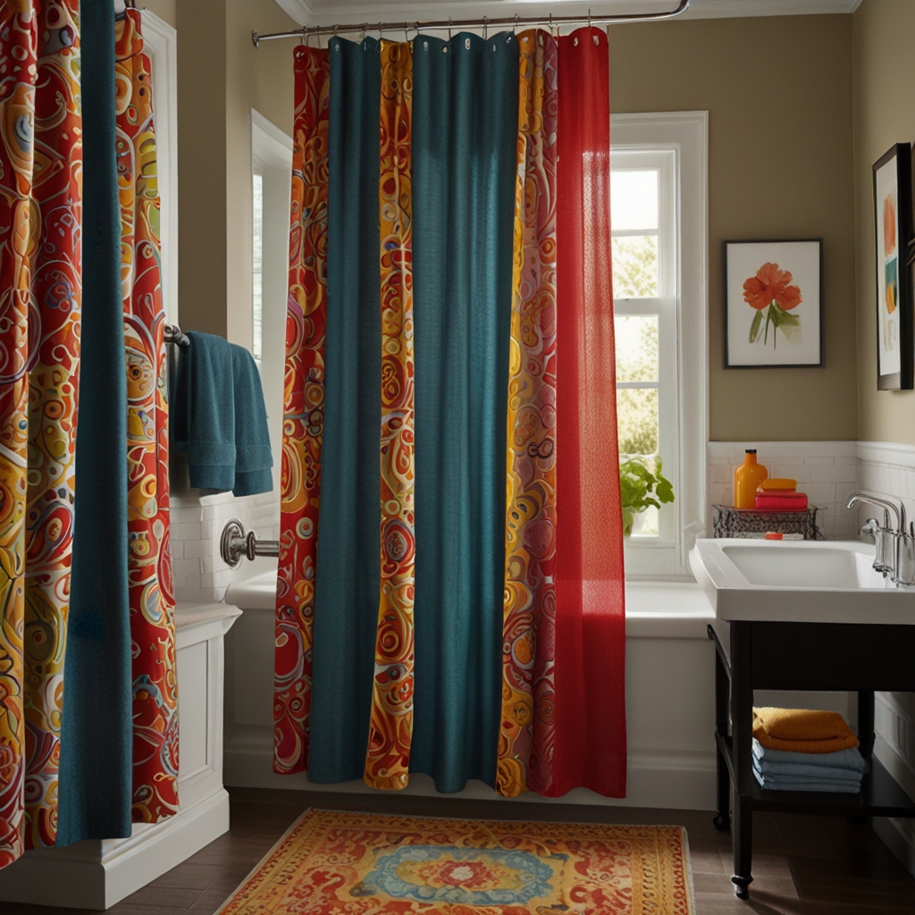 Energize your bathroom with bold, solid-colored shower curtains in vibrant hues. The perfect way to bring personality and fun into your space.