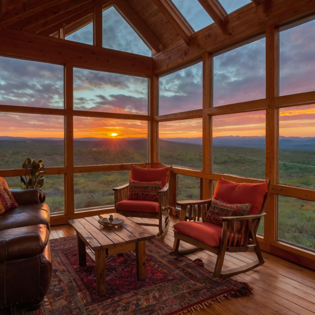 Enjoy stunning panoramic views of vibrant sunsets. Relax on the deck and soak in the beauty of the evening sky.