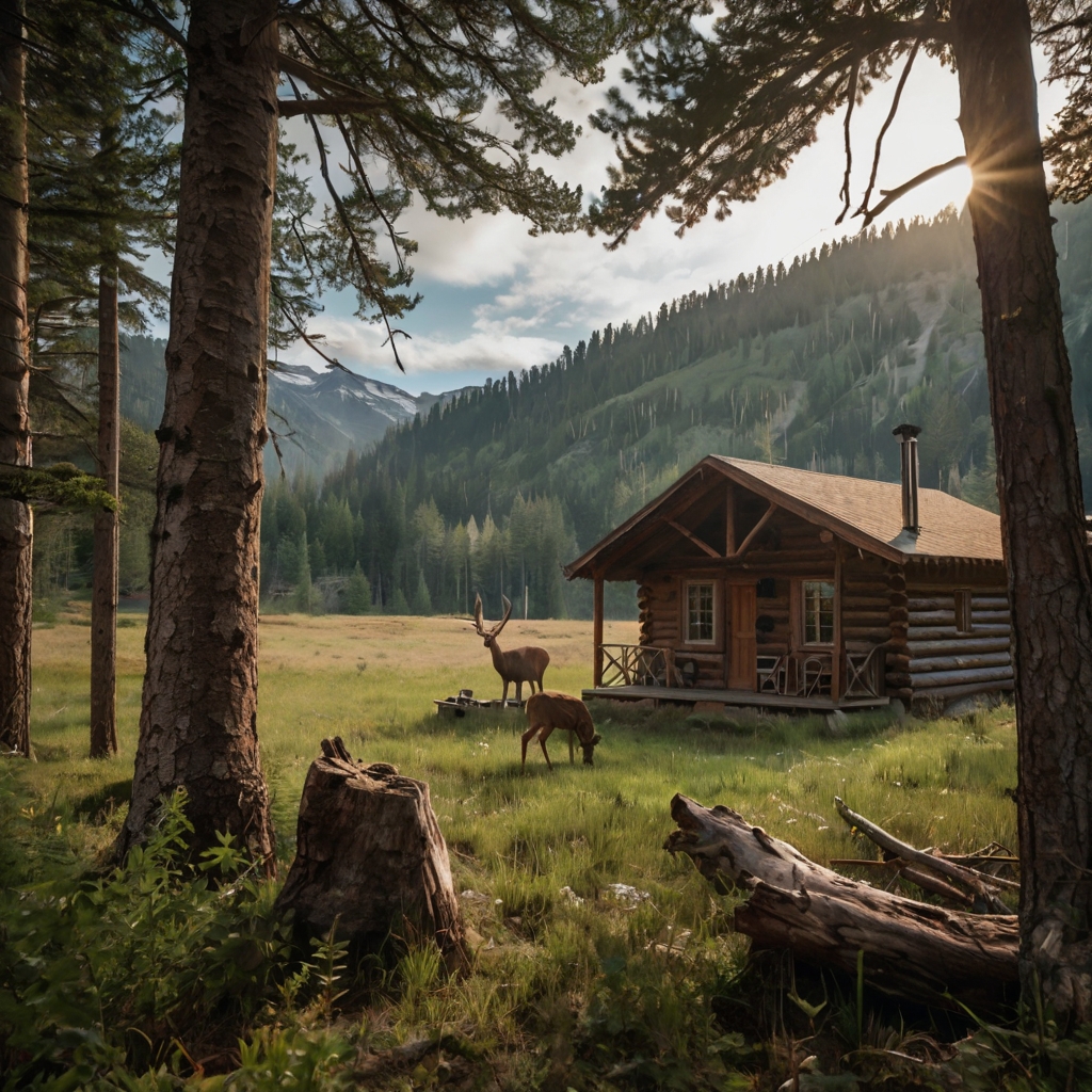 Stay in a cabin surrounded by wildlife. Wake up to the sights and sounds of nature for an authentic wilderness experience.