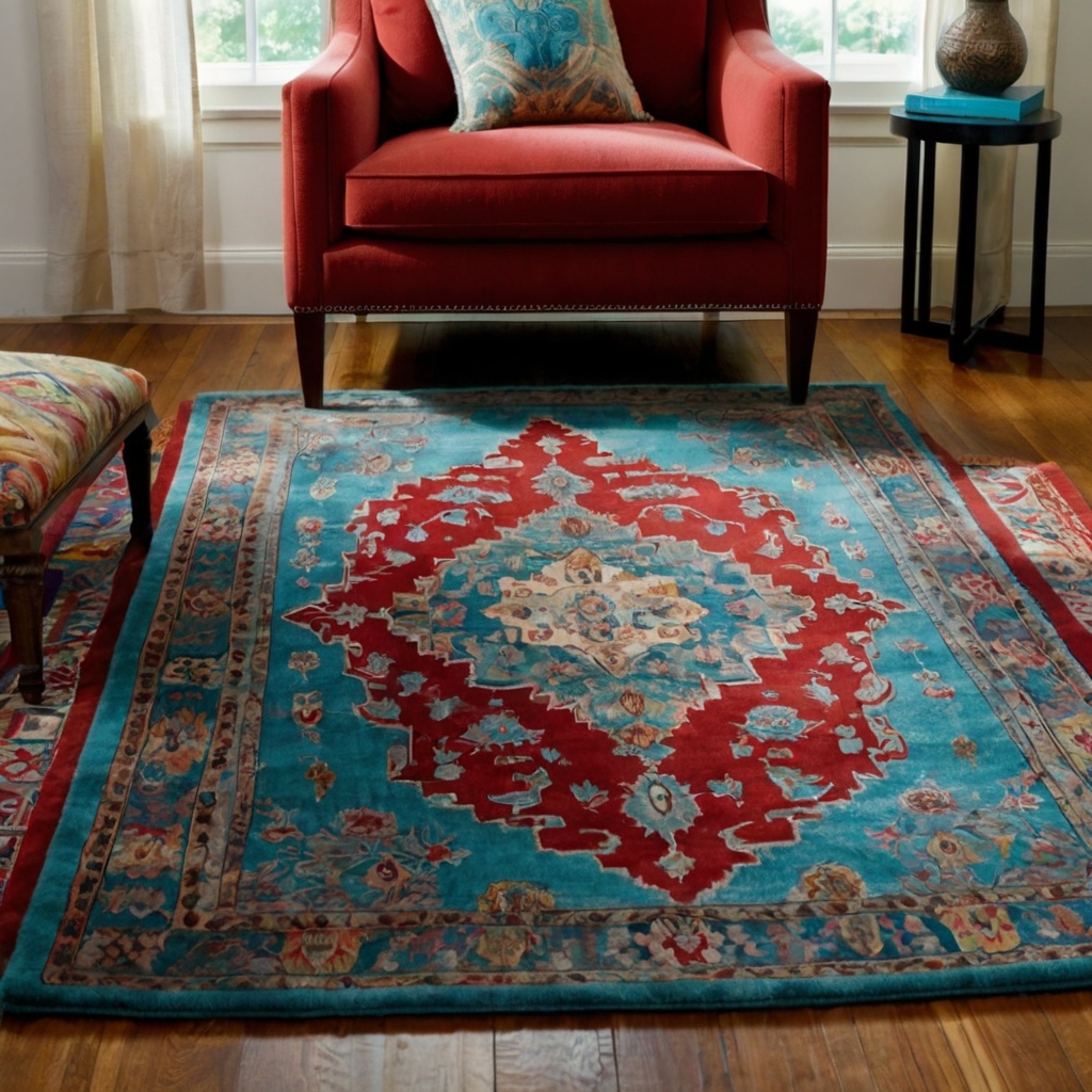 Color-Pop Rugs: Bright, bold rugs in vibrant hues energize neutral rooms with fun color accents.