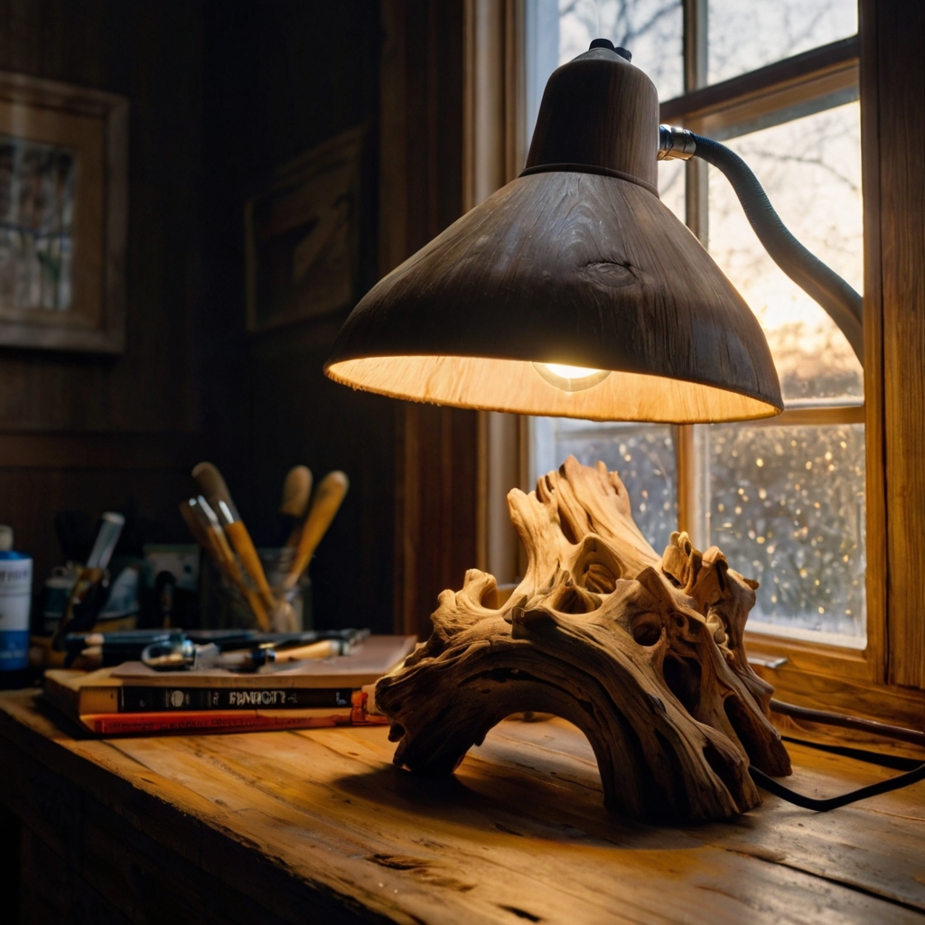 Craft a beautiful driftwood lamp with eco-friendly materials and simple tools. A perfect project for sustainable living.