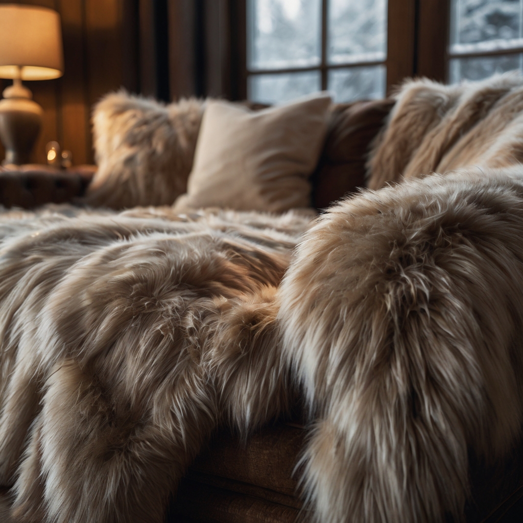 Faux fur sofa covers add warmth and luxury to your living room. Create a cozy, inviting atmosphere perfect for winter months.

