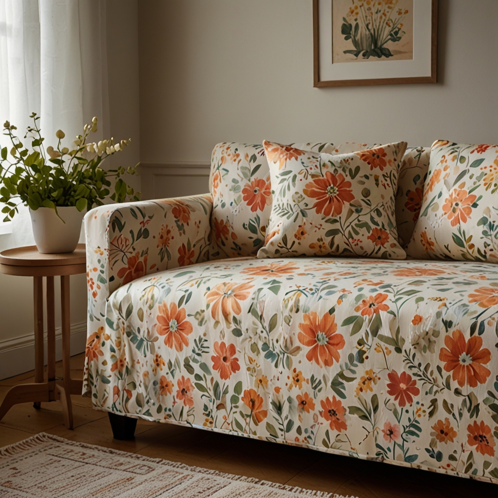 Floral sofa covers bring a vibrant, natural touch to your decor. Ideal for adding a feminine, fresh feel to your space.