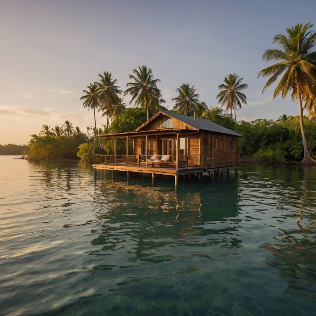 Escape to an island cabin surrounded by tranquil waters. Enjoy privacy, peace, and stunning water views for a perfect getaway.