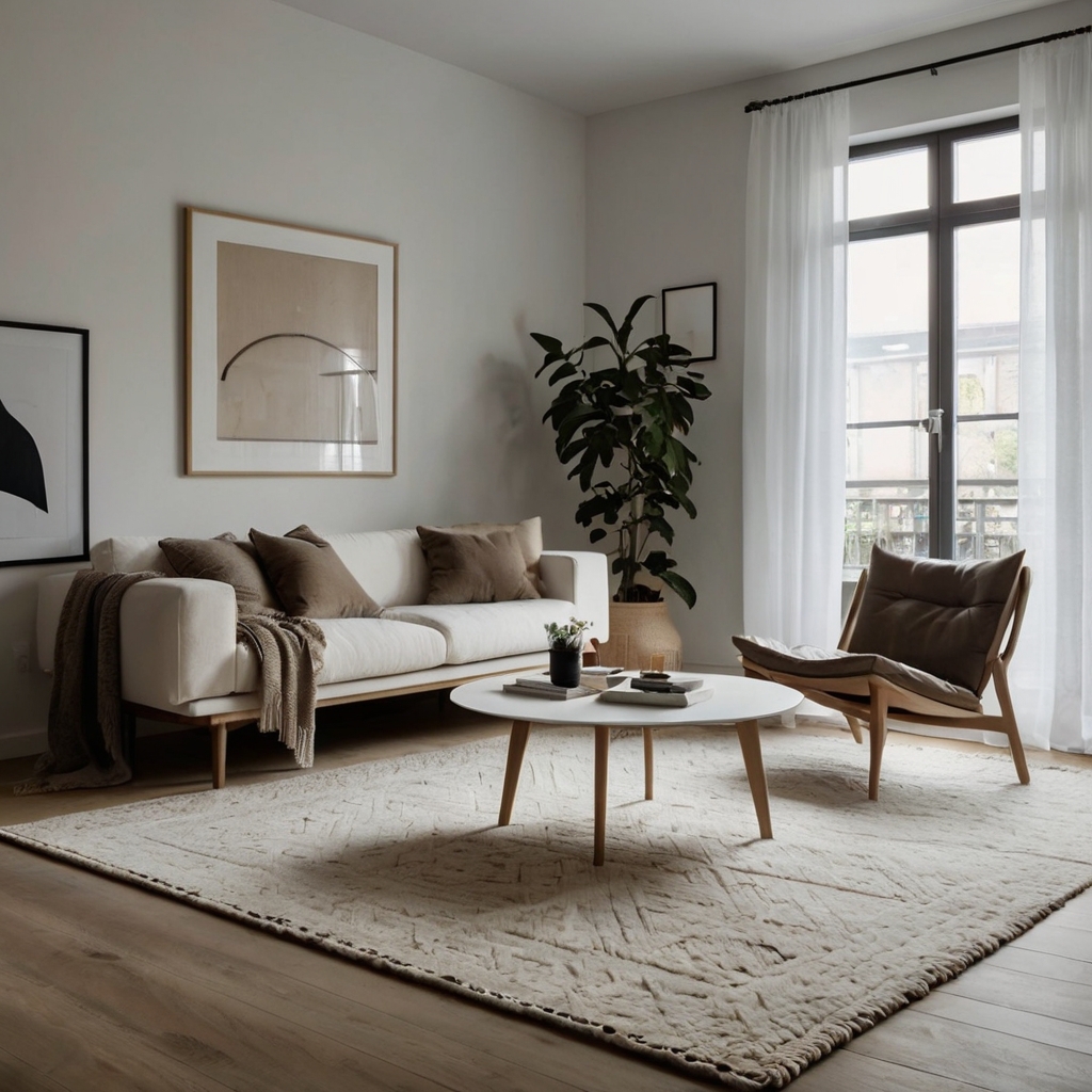 Scandinavian Rugs: Simple, neutral-toned rugs bring a serene, minimalistic vibe to your space.