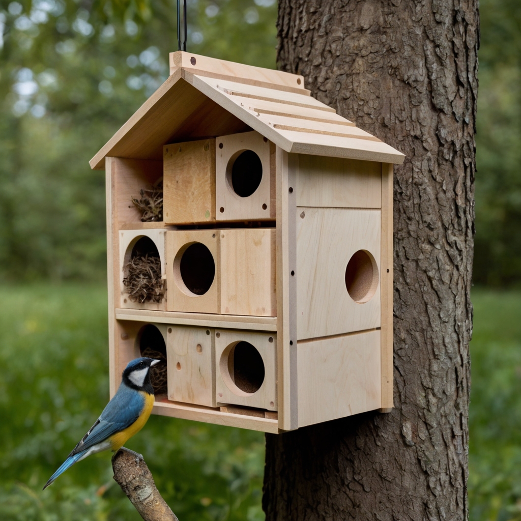 Adapt to nature's needs with modular birdhouses that grow with your garden. Customize and expand to welcome more feathered friends effortlessly.