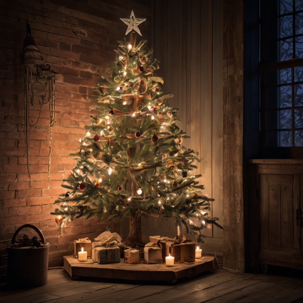 Build a shabby-chic Christmas tree from reclaimed fence wood for a vintage holiday look. Explore more eco-friendly decor ideas on our website!