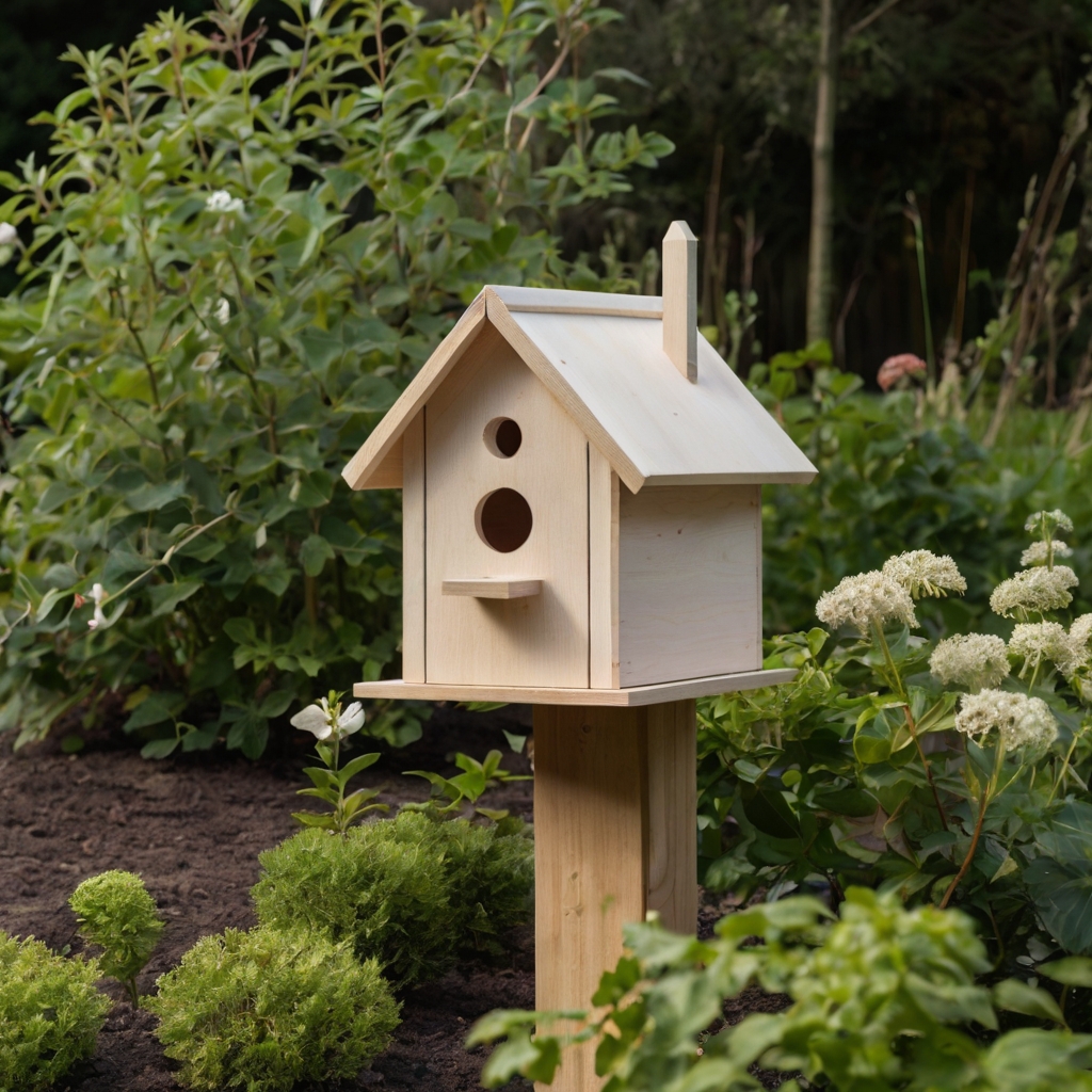 Achieve sleek minimalism with Scandinavian-inspired birdhouses in neutral tones. Their clean lines perfectly complement any modern garden decor.