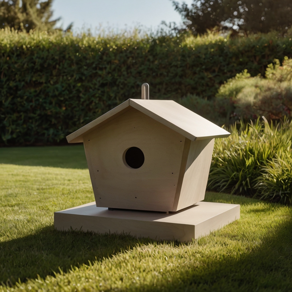 A chic, minimalist birdhouse that adds sophistication to your modern garden. Let its clean lines and elegant design elevate your outdoor space!