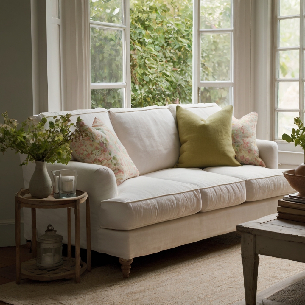 Light, airy sofa covers made from cotton or linen offer a fresh, cool feel. Ideal for creating a relaxed, comfortable space during warmer months.