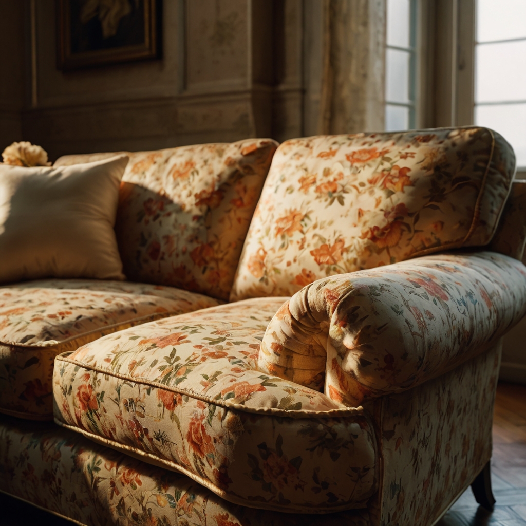 Vintage floral print sofa covers bring a romantic, traditional touch with modern comfort. Perfect for antique or rustic-inspired interiors.