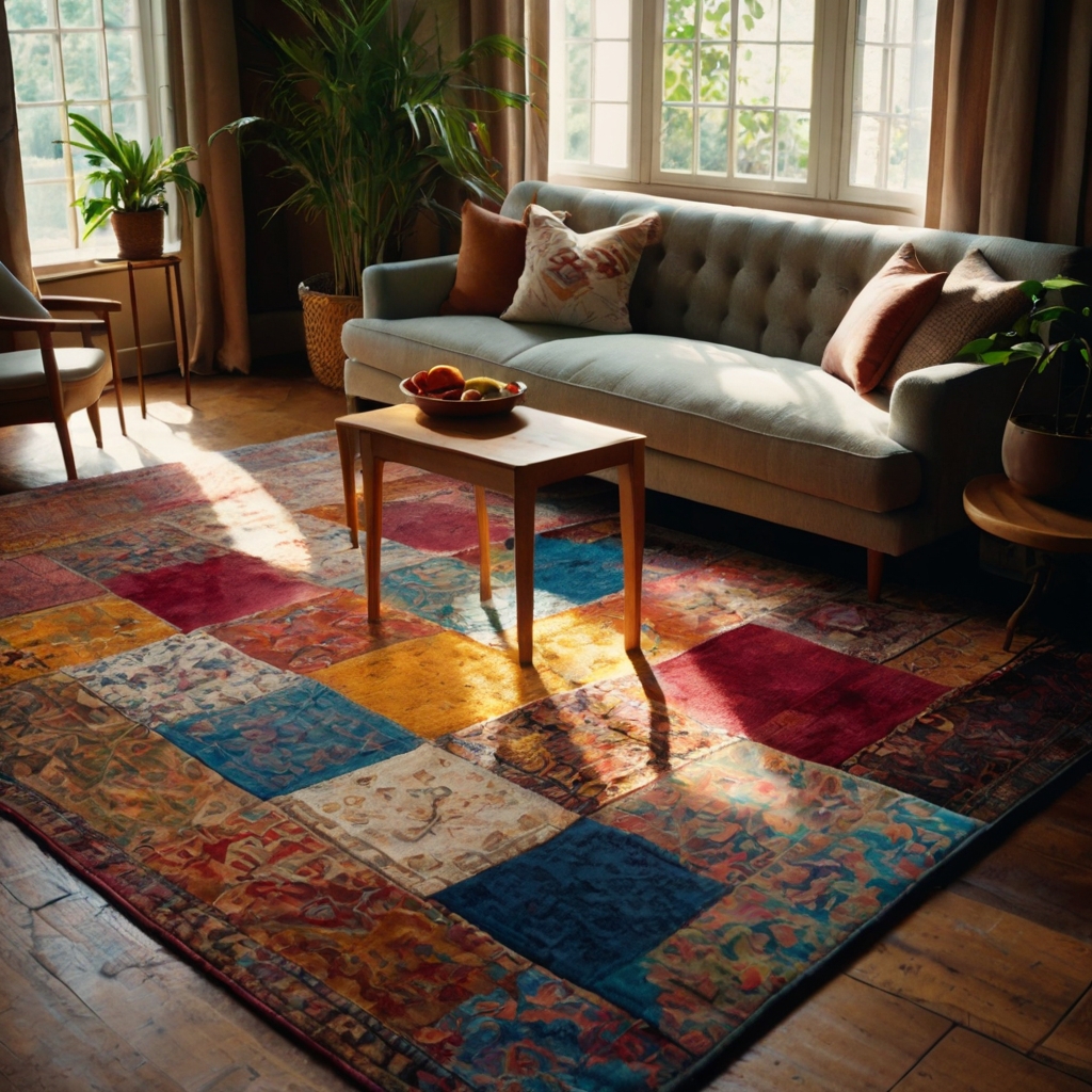 Vintage Patchwork Rugs: Add personality and charm with colorful, recycled patchwork rug designs.