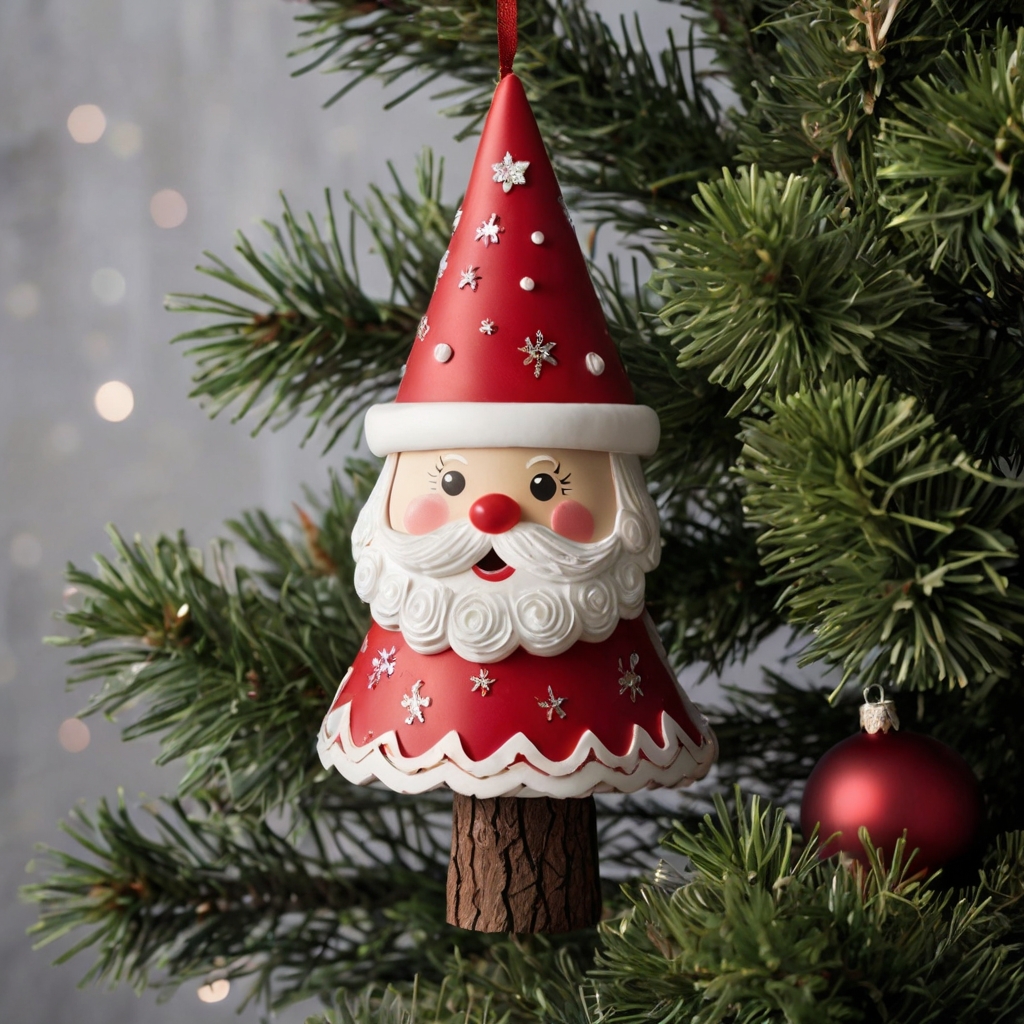 Craft a whimsical Santa-shaped tree, perfect for adding playful charm to your holiday decor. Explore more fun and festive tree ideas here!