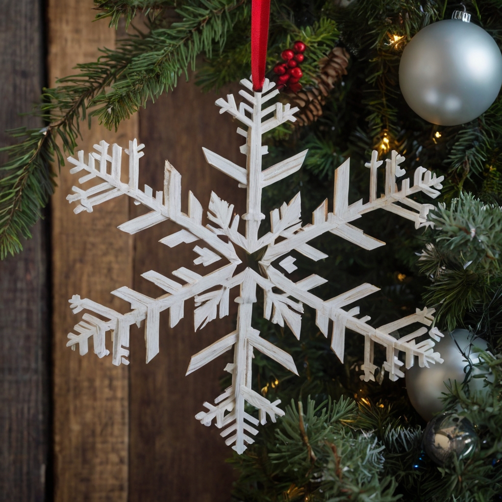 A wooden snowflake tree adds a sophisticated and whimsical touch to your holiday decor. Visit our site for more winter-inspired tree designs!