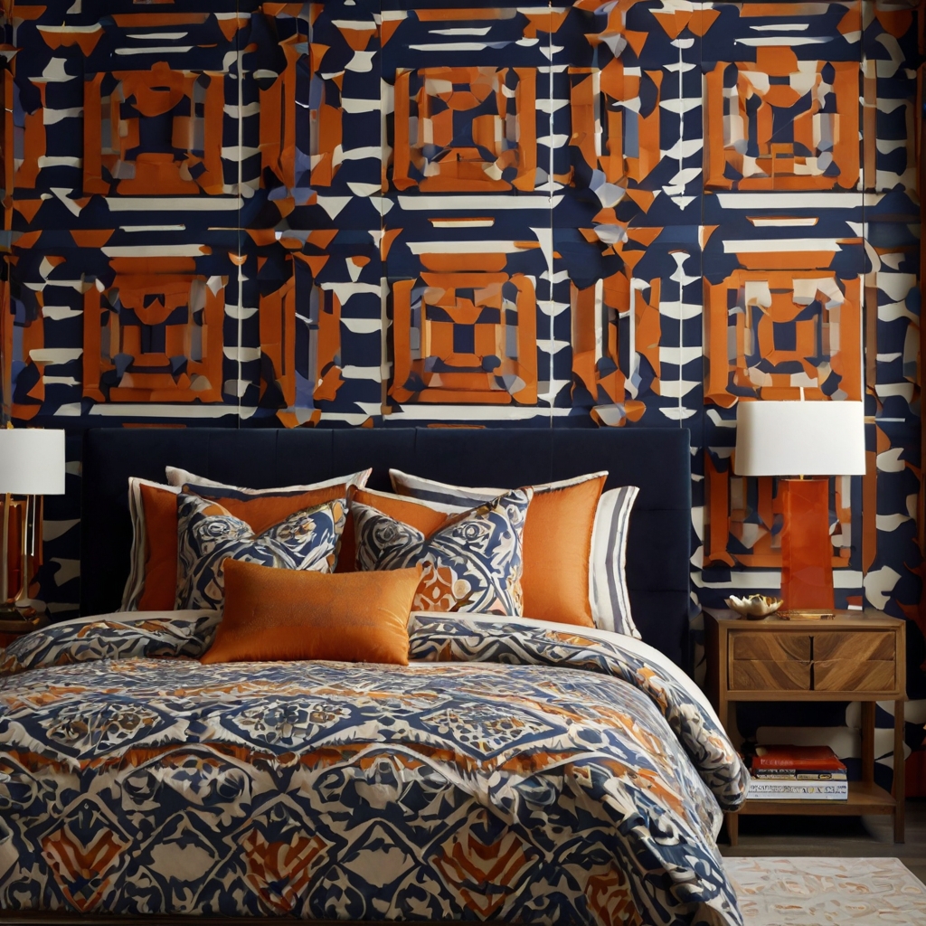 Dynamic geometric shapes add intrigue and modern style to your room. Shop bold patterns for a unique bedroom look!