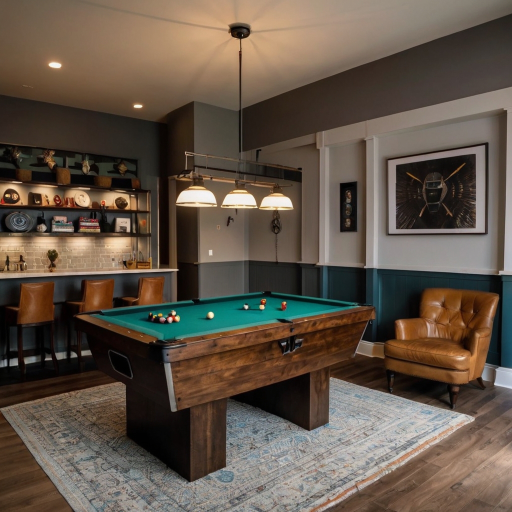 Build a budget-friendly game room with affordable furniture and cozy lighting, proving style doesn’t need to cost a fortune.