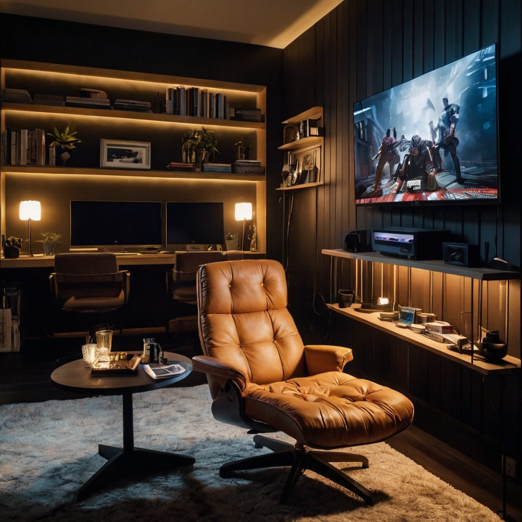 Experience ultimate comfort with plush seating and soft lighting, creating a cozy haven for long gaming sessions.