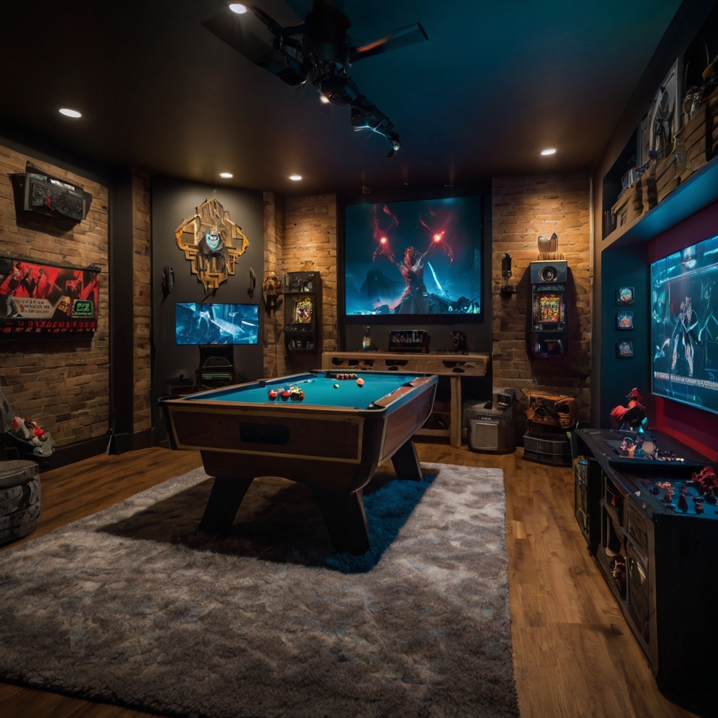 Personalize your space with gamer-inspired decor and focused lighting for an immersive atmosphere.