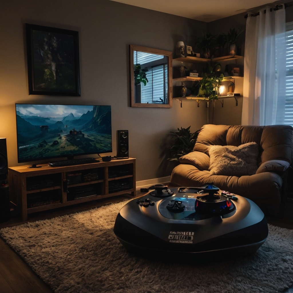 Build your perfect gaming retreat with cozy decor and warm lighting for ultimate relaxation and immersion.