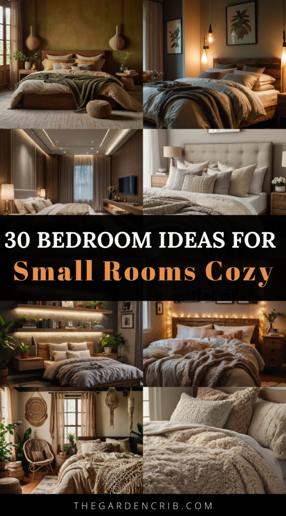 Cozy bedroom designs with soft lighting, layered textures, and smart storage solutions. Stylish decor elements create warmth, elegance, and a spacious feel in small rooms.