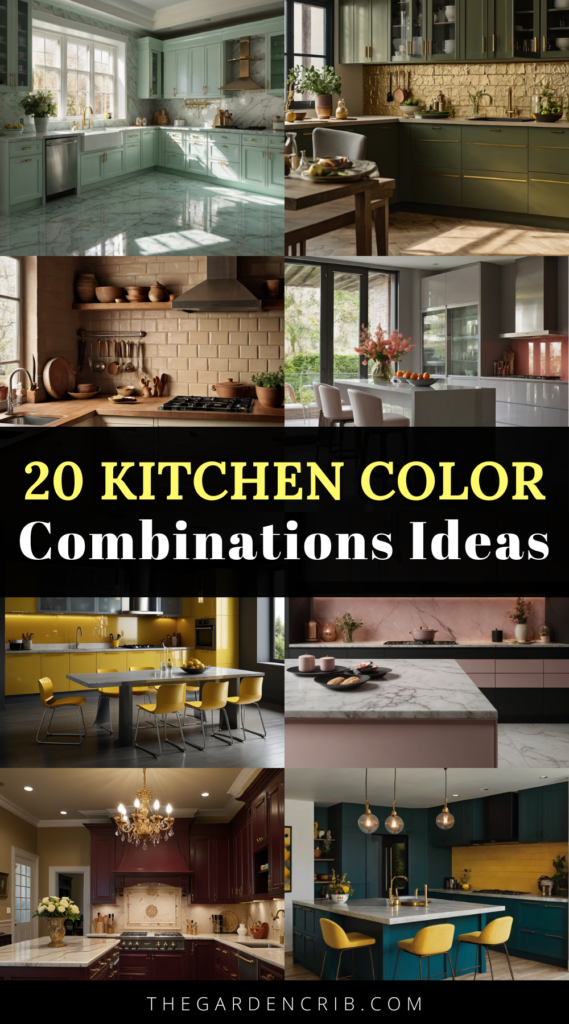 Ultra-realistic kitchen color combinations featuring bold contrasts, soft neutrals, and elegant textures in lifelike settings. Natural lighting, detailed angles, and rich materials enhance every unique palette.