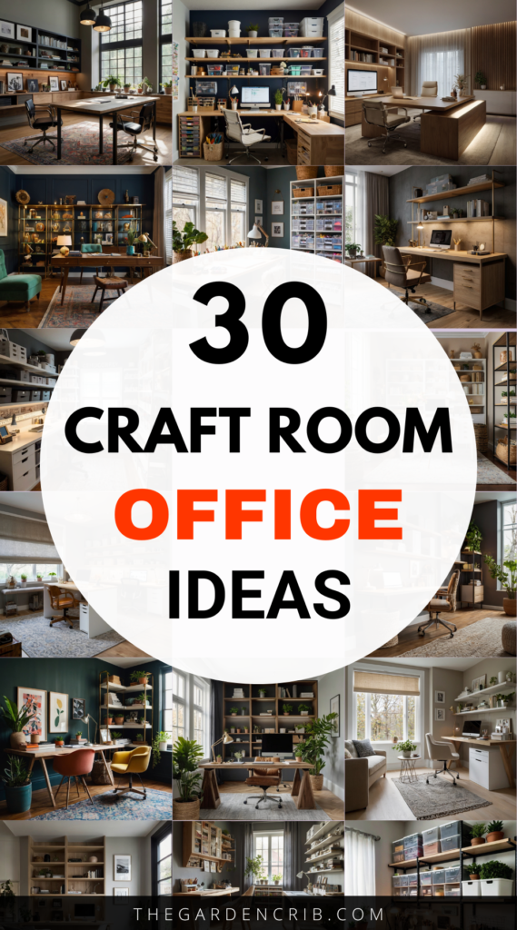 Discover creative and functional craft room office ideas, blending organization with style. Enhance your workspace with smart storage, vibrant decor, and ample natural lighting.