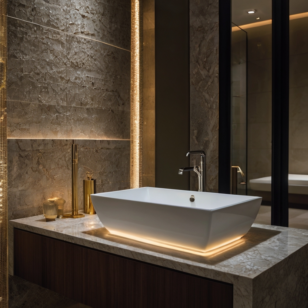 Expensive Fixtures for a Luxurious Bathroom Effect Upgrade your bathroom with high-end fixtures. Elegant faucets and luxury showerheads add instant refinement and sophistication.