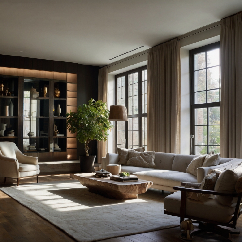An evolving home bathed in shifting daylight and layered details. Gentle shadows reflect a space in beautiful transition.