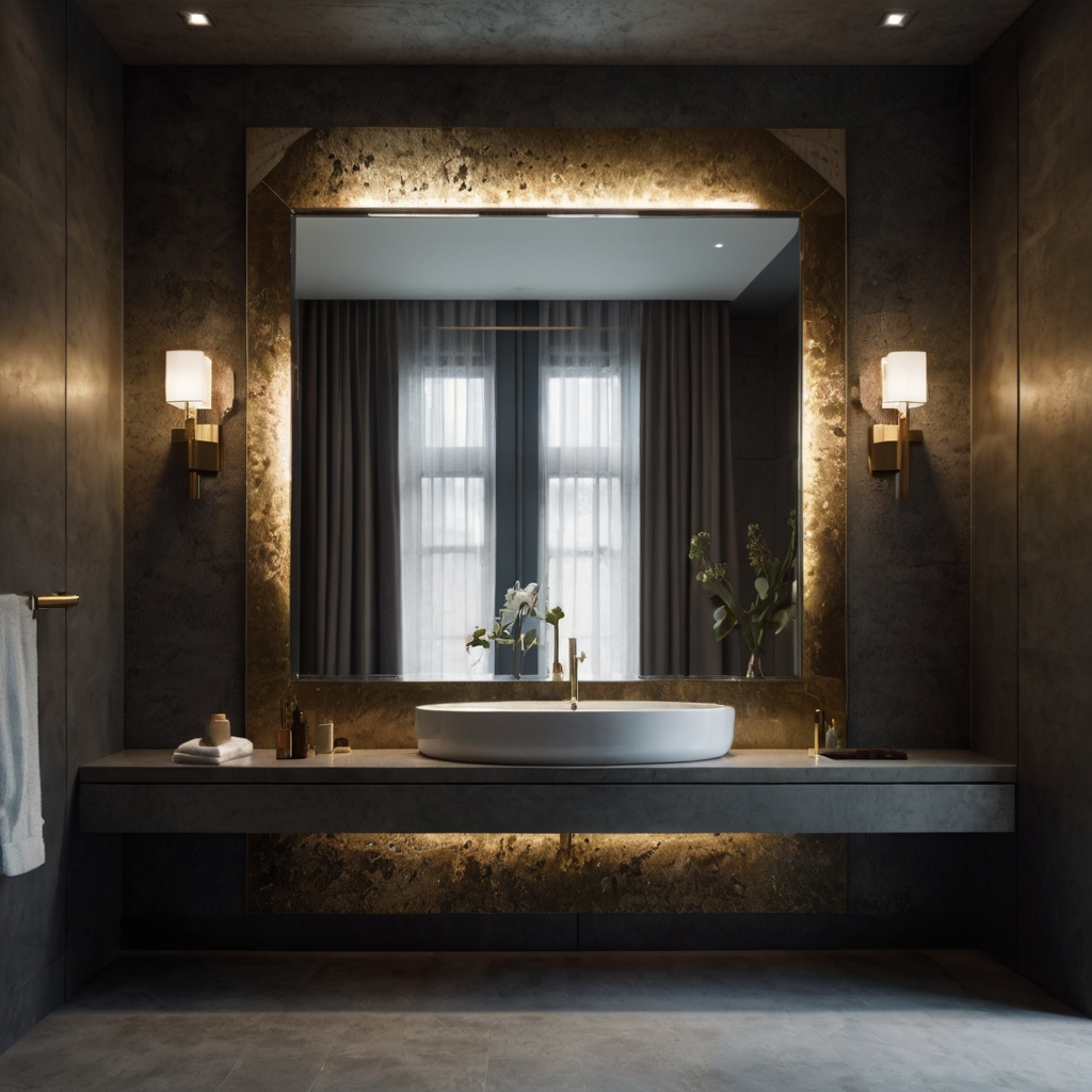 Statement Mirrors for Your Bathroom Aesthetic Make a bold statement with a striking bathroom mirror. Unique shapes or framed designs add style and character to the room.