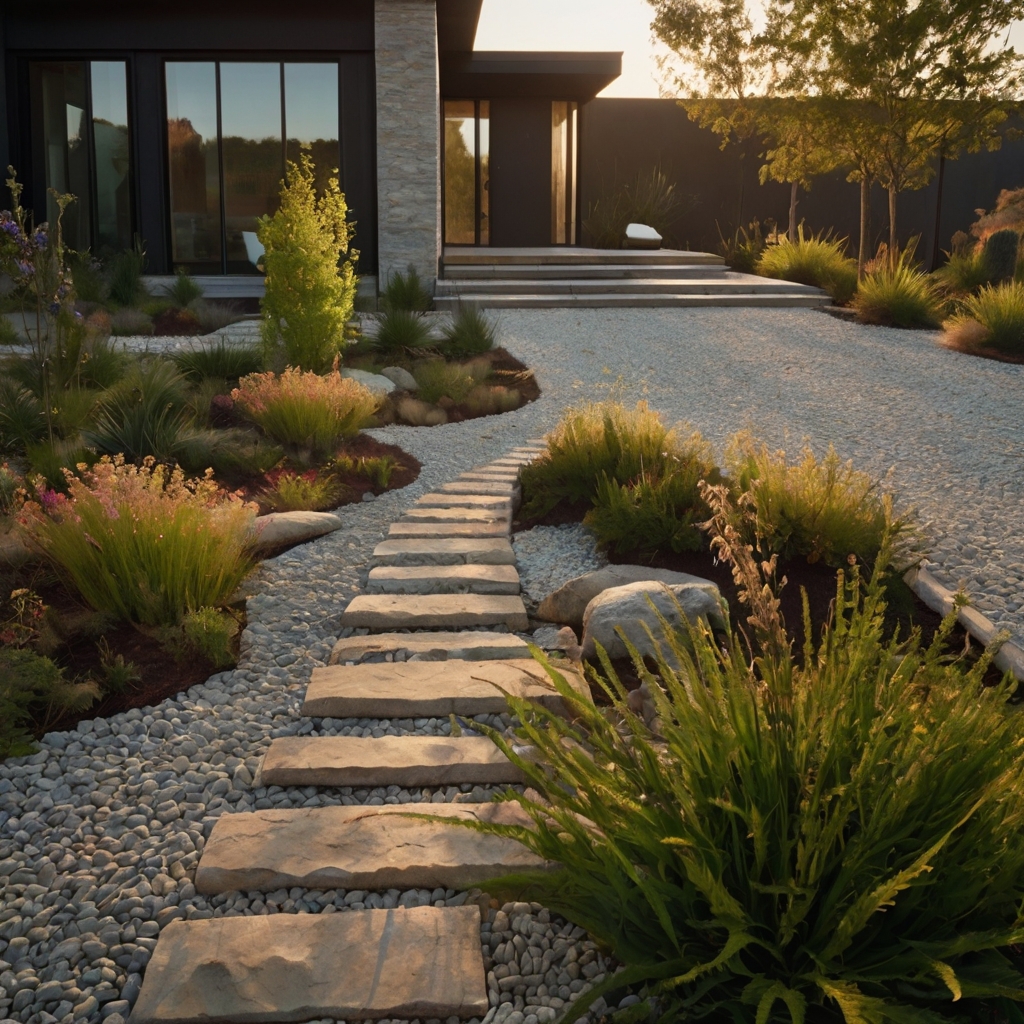 Uneven layouts blend wild plants and straight lines. The design embraces imbalance with visual grace.